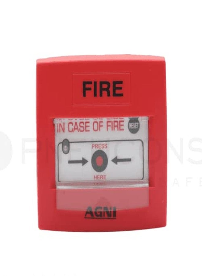 AGNI Plastic Manual Call Point (Standard Size, Red) - Image 1